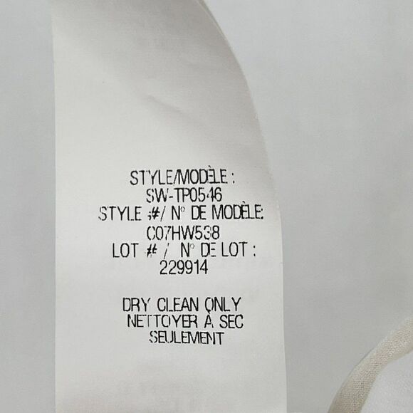 Helmut Lang Element Sheer Hem Shirt Cotton Silk White Ivory Women Small - Picture 13 of 13